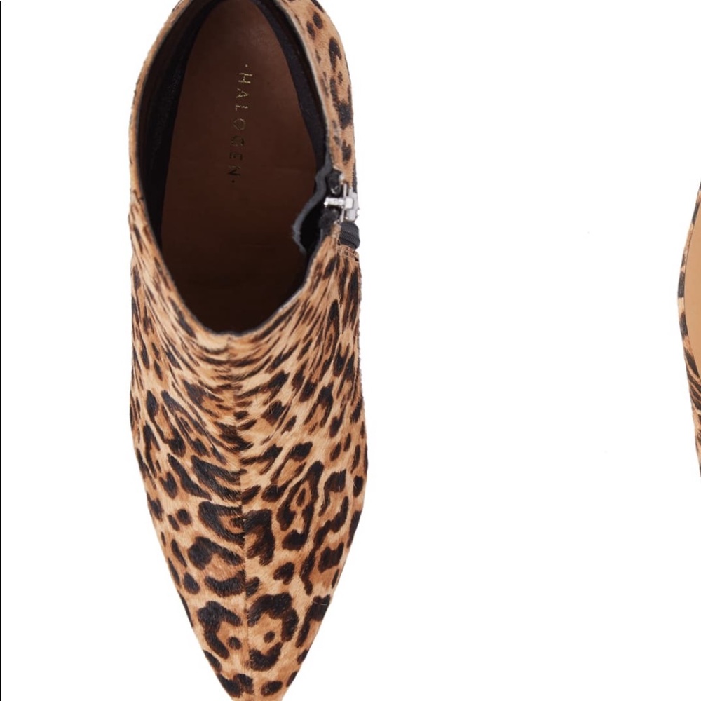 Leopard Print Pony Hair Halogen Anita Bootie 6.5 - image 5